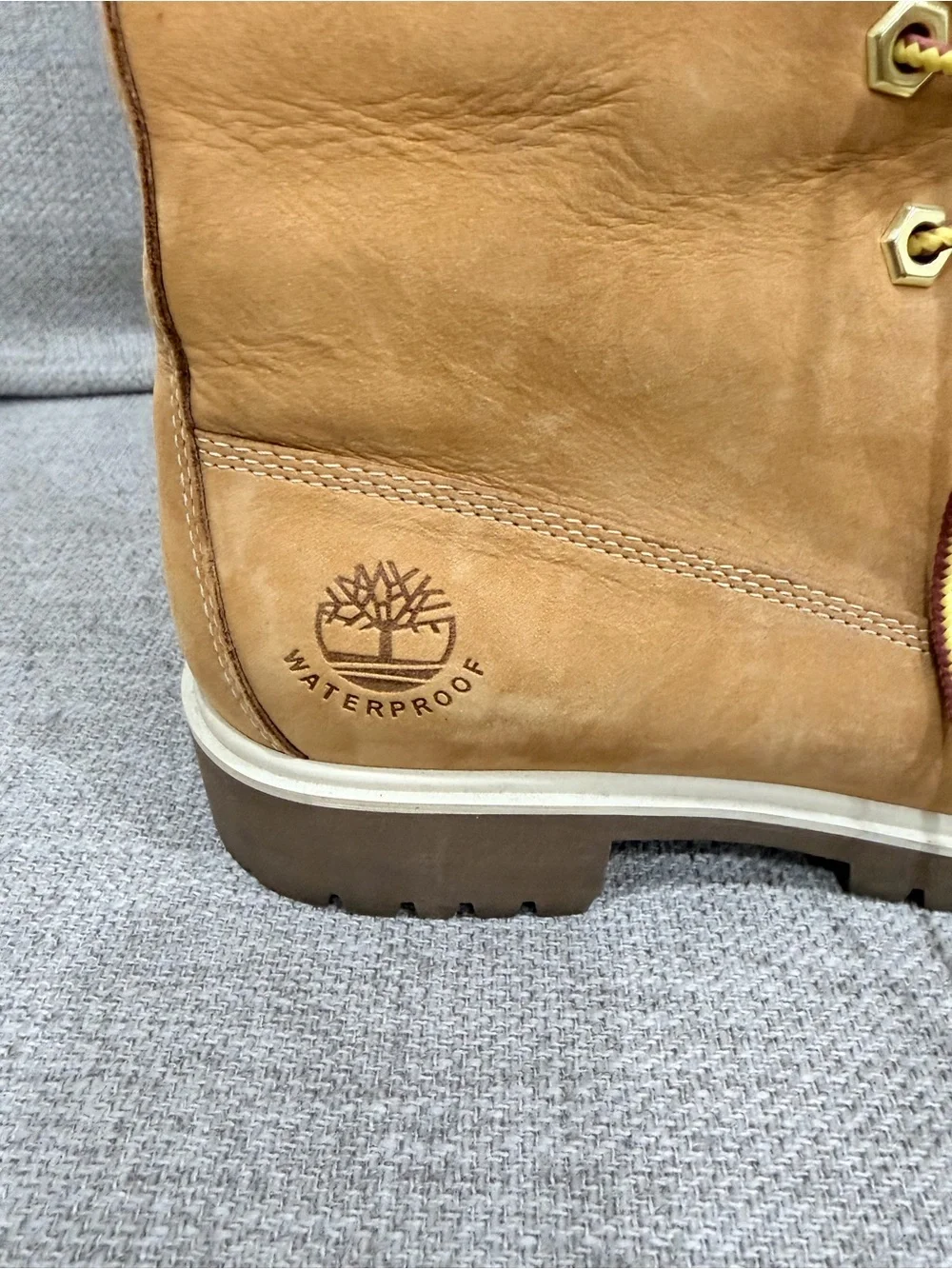 Timberland Wheat and Black Tall Lace-Up Boots - Picture 3 of 4